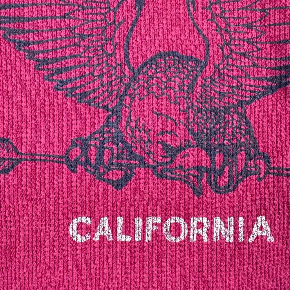 Levi's Thermal Long Sleeve Shirt Men's‎ XL Deep Red Burgundy Eagle Graphic Logo